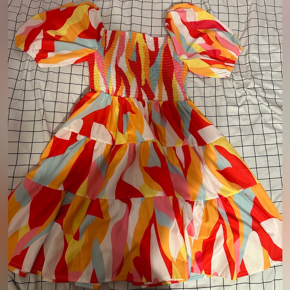 Colourful Patterned Dress